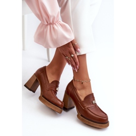 Zazoo 20169 Zapatos Tacón Piel Marrón 7