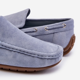 Mocasines Slip-On de ante para hombre azul Rayan 2