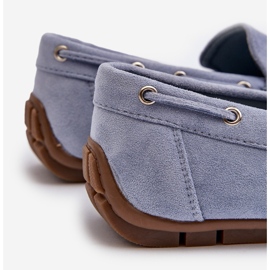 Mocasines Slip-On de ante para hombre azul Rayan 3