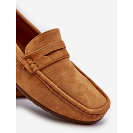 Mocasines Wesley de ante color camel para hombre marrón 2