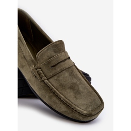 Mocasines de ante para hombre verde oscuro Wesley 4
