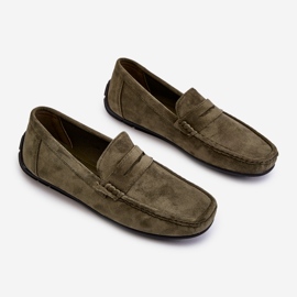 Mocasines de ante para hombre verde oscuro Wesley 6