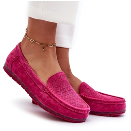 Mocasines Mujer Ante Fucsia S.Barski LR755 rosado 9