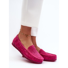 Mocasines Mujer Ante Fucsia S.Barski LR755 rosado 2