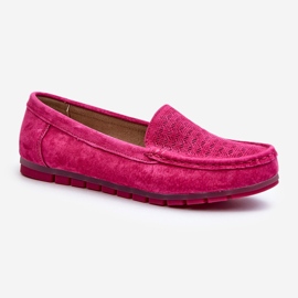 Mocasines Mujer Ante Fucsia S.Barski LR755 rosado 1