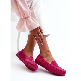 Mocasines Mujer Ante Fucsia S.Barski LR755 rosado 8