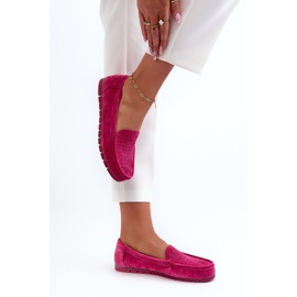 Mocasines Mujer Ante Fucsia S.Barski LR755 rosado 6