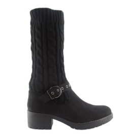 Botas de punto negras NC109 negro 5