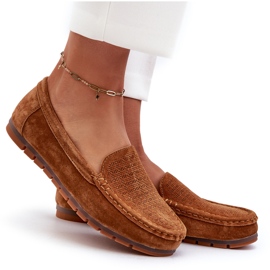 Mocasines Mujer Ante Camel S.Barski LR755 marrón 8