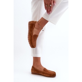 Mocasines Mujer Ante Camel S.Barski LR755 marrón 6