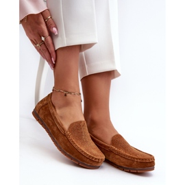 Mocasines Mujer Ante Camel S.Barski LR755 marrón 7
