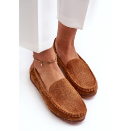 Mocasines Mujer Ante Camel S.Barski LR755 marrón 5