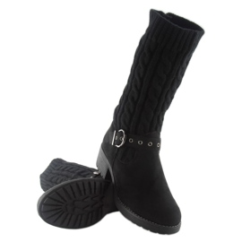 Botas de punto negras NC109 negro 4
