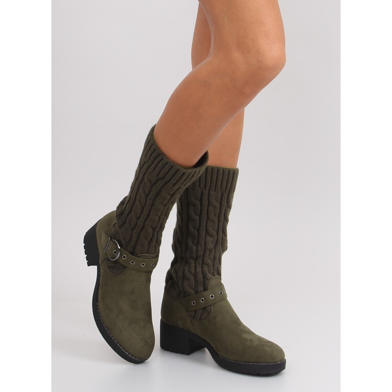 Botas lana NC109 verde 2