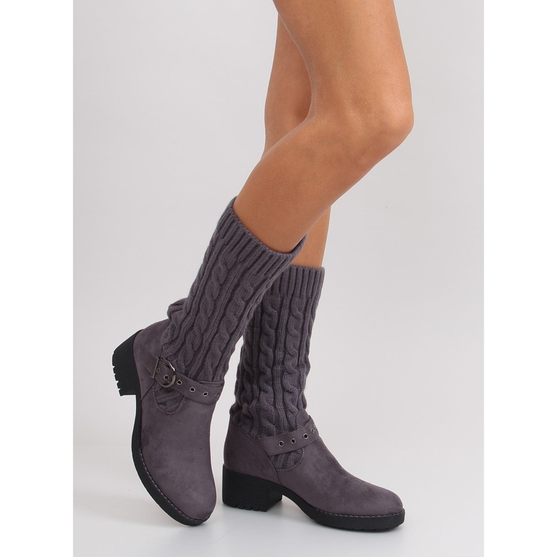 Botas altas con caña NC109 gris 2