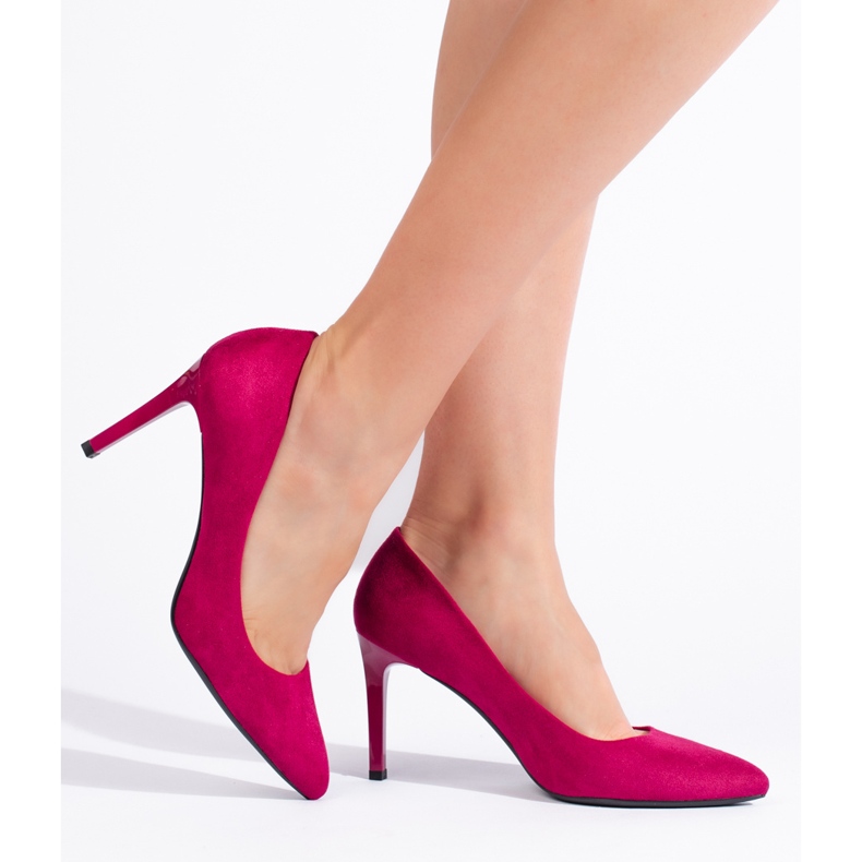 Sergio Leone Zapatos de salón fucsia clásicos para mujer. rosado 1