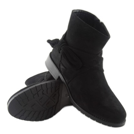 Botas Ante Con Lazo B7713 Negro 1