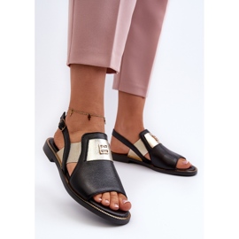 Zazoo 40385 Sandalias Mujer Piel Negro 3