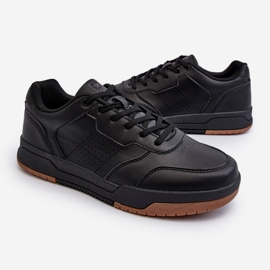 Zapatillas Deportivas para Hombre Fabricadas en Piel Ecológica Negro Radikalle 1