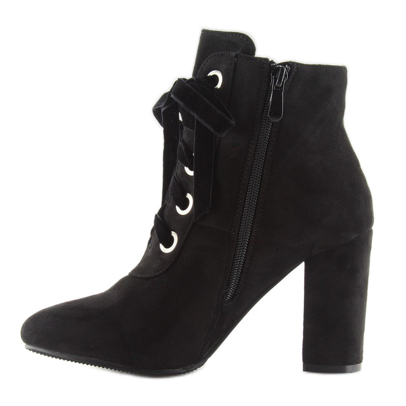 Botas negras negras con tacones anchos negro 2 Botas negras negras con tacones anchos negro 2