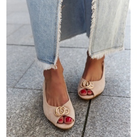Sandalias Warda con plantilla de piel beige 1