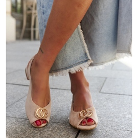 Sandalias Warda con plantilla de piel beige 2