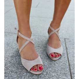 Sandalias de tacón con plantilla de piel Raniya gris 2