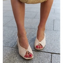 Sandalias bloque con aplicación de piel Shamoun beige 1 Sandalias bloque con aplicación de piel Shamoun beige 1