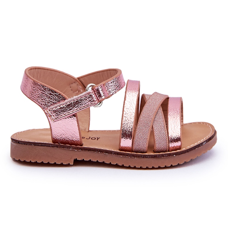 Sandalias para niños con rayas rosadas 4