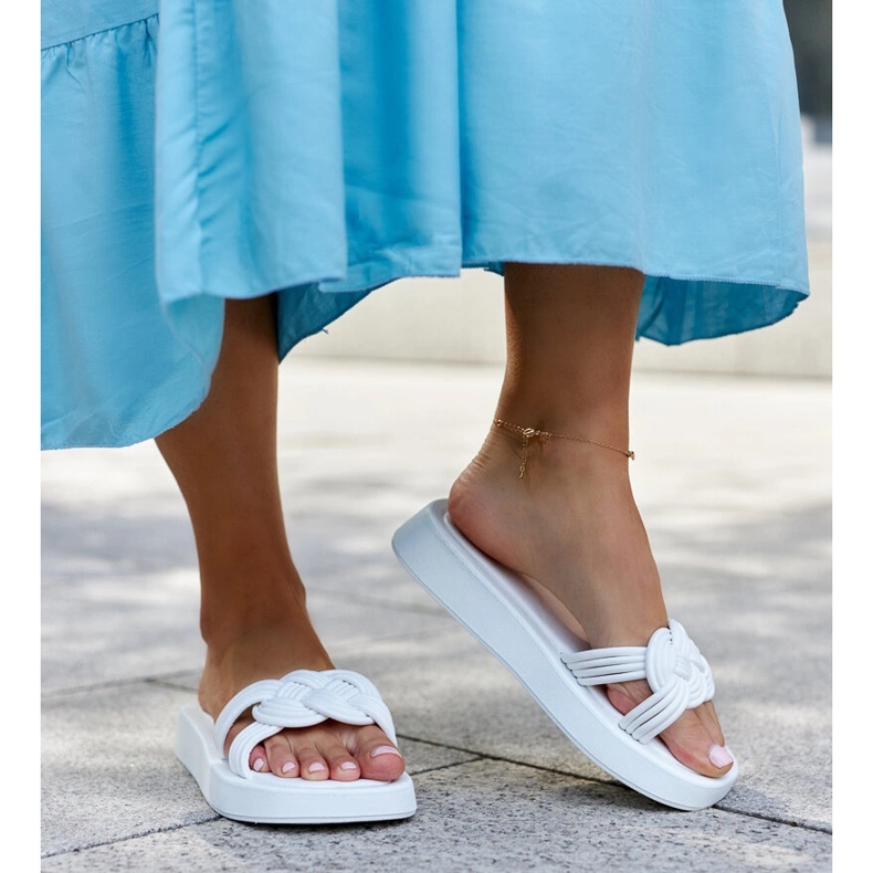 Chanclas Ferrei goma blanca blanco 2