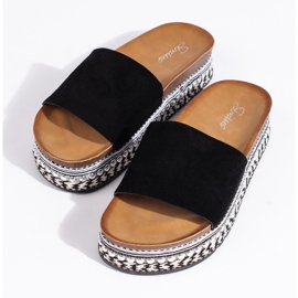 Chanclas plataforma ante negro 4
