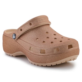 Chanclas Crocs Classic Platform Glitter Clog 207241-2DS marrón 1 Chanclas Crocs Classic Platform Glitter Clog 207241-2DS marrón 1