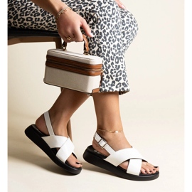 Sandalias con plataforma Burnet blancas blanco 2