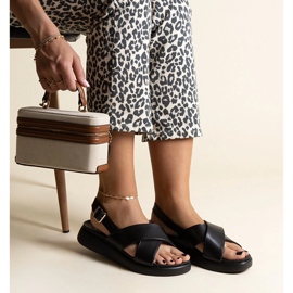 Sandalias plataforma Burnet negras negro 2
