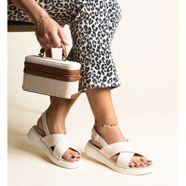 Sandalias plataforma Burnet beige 2