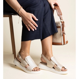 Sandalias Imogne doradas con pala calada dorado 1