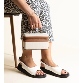 Sandalias blancas con suela gruesa de Hamond blanco 1