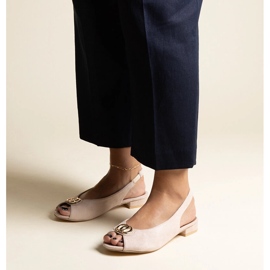 Sandalias slip-on beige con tacón bajo Teyla 3
