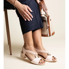 Sandalias de tacón sin cordones Jorga beige 1