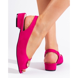 Sandalias mujer ante fucsia rosa 1