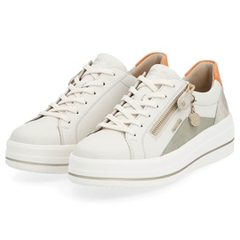 Deportivas mujer cómodas piel beige Remonte D1C01-81 2