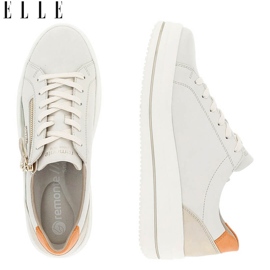 Deportivas mujer cómodas piel beige Remonte D1C01-81 3