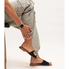 Chanclas negras con hebilla Almeita negro 1