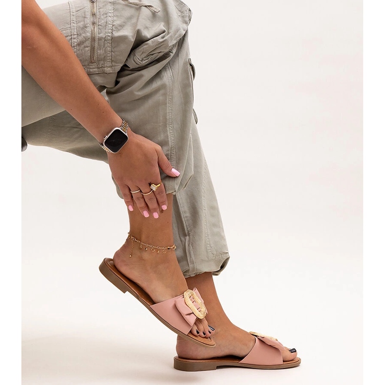 Chanclas rosas con hebilla Limera rosado 1