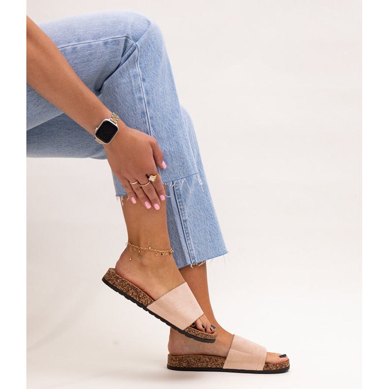 Chanclas clásicas con suela de corcho Matilte beige 1