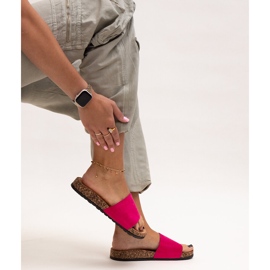 Chanclas clásicas con suela de corcho Matilte rosa 1