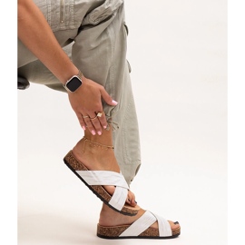 Zapatillas con suela de corcho brillo Ribera blanco 1 Zapatillas con suela de corcho brillo Ribera blanco 1