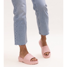 Chanclas rosas con suela gruesa de Soiza rosado 3