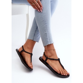 Sandalias Chanclas De Mujer Con Purpurina 26914 Ipanema Class Brilha Fem Negro 8