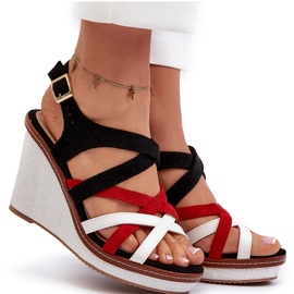 Sandalias de cuña con tiras Ellen negras negro 9